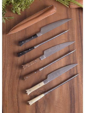 Messer mit Spieß und Lederetui "Nuar" ca. 19cm Produktbild